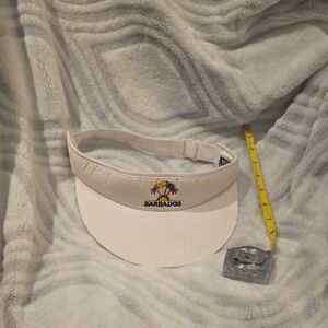 Vintage 1990's Hey Mon Barbados White Visor